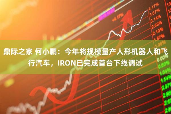 鼎际之家 何小鹏：今年将规模量产人形机器人和飞行汽车，IRON已完成首台下线调试